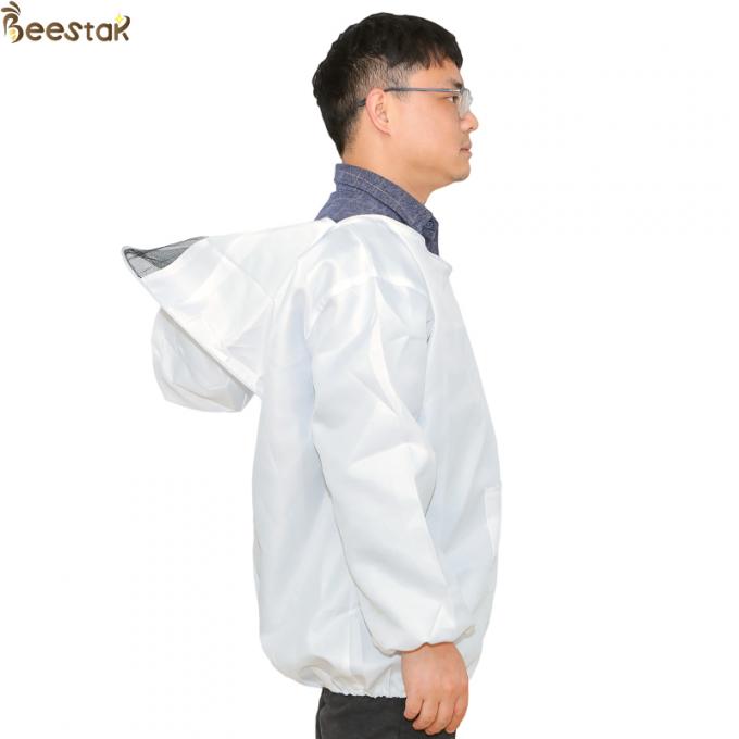 Breathable Beekeeping Jacket with Protective Bee Hat - White 0