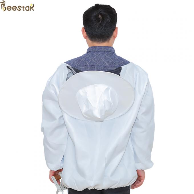 Breathable Beekeeping Jacket with Protective Bee Hat - White 1