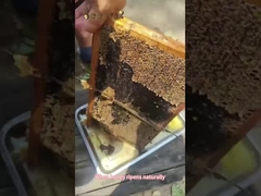 You can see that honey is extracted by hand without any chemical additions