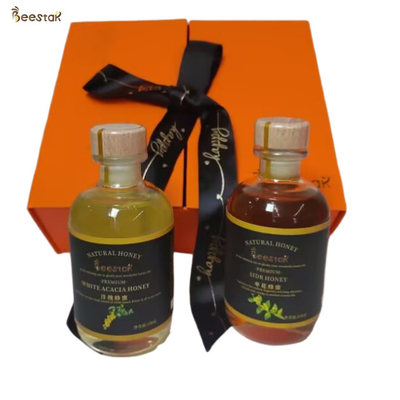 Buy Organic Glass Jar Honey Sidr And White Acaica honey 2-Year Shelf Life Premium Amber Bottle Gift Box Packaging For Desserts Gift Box From China online manufacture