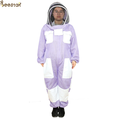 Buy Three Layer Ventilated Beekeeping Outfits in Fashionable Purple Color for Extra Strength Protection online manufacture