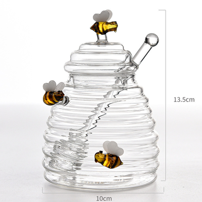 Buy 450ml Transparent Honey Pot with Stirring Rod Bees Storage Jar online manufacture
