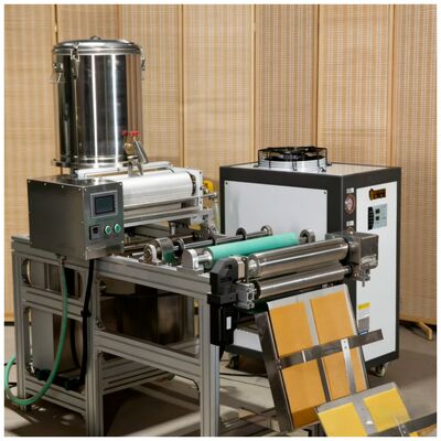 Buy Automatic Beeswax Foundation Machine with Stainless Steel Construction, 220V-380V Power, and 350mm-750mm Roller Length for Efficient Beeswax Sheet Production online manufacture
