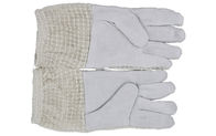 Three Layer Cotton Mesh Goatskin Beekeeping Gloves with White Short  Sleeve