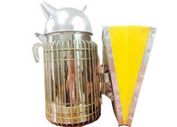 Yellow European Style Bee Hive Smoker Stainless Steel Material For Beekeepers