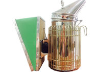 Green American Style Bee Hive Smoker With Atificial Leather Bellow Box For Beekeeping