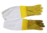 Yellow safety gloves for beekeeping With White Ventilated Wrist