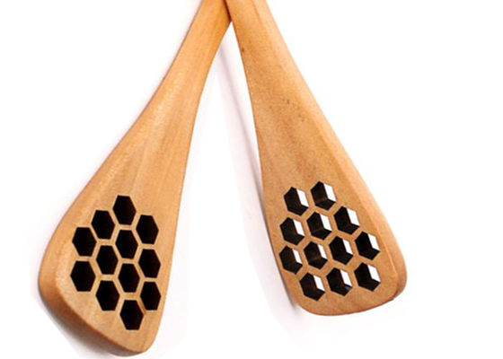 Hollow Out Honey Wooden Spoon Stirring Sticks Or Splash Bar High Quality