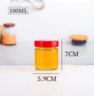Factory wholesale Glass Type C 100ml To 750ml Empty Food Honey Jars With Lid