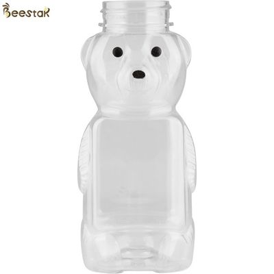 Wholesale High Quality 300g Honey Jar And Spoon Plastic Empty Honey Bear Bottles