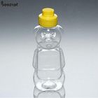 Wholesale High Quality 300g Honey Jar And Spoon Plastic Empty Honey Bear Bottles