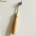 Beekeeper Beehive Tools Wooden Handle Spur Embedder With Small Gear For Beekeeping