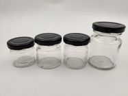 50ml 75ml Bird Nest Bottle Round Glass Honey Pot Glass Container Bottles With Black Lid