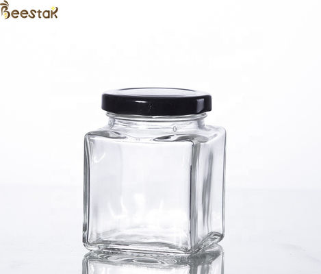 Classic Square Candy Vegetable Salad Jam Honey Jar And Spoon 50ml-730ml With Screw Cap