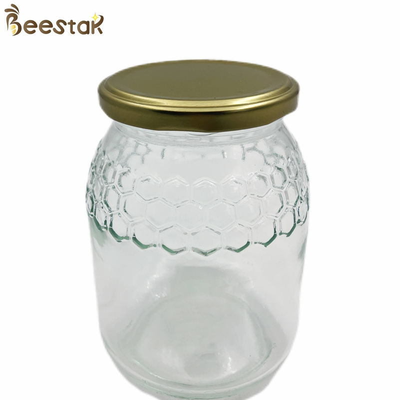 EU Style Honey Jar 746ml Honey Packaging Glass Storage Jar With Mental Lid