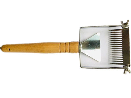 Small Wooden Handle Uncapping Fork Beekeeping Brush With Adjustable Screw