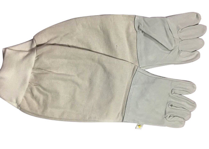 Comfortable  Canvas Beekeeping Gloves with Long Elastic Cuff to Prevent Slipping