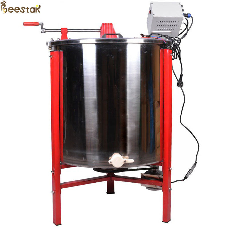 6 Frame Manual Stainless Steel Honey Extractor Multi-Drive Battery 12V