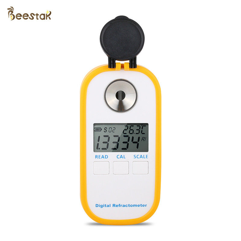 Yellow Plastic Honey Measuring equipment Digital Honey refractometer