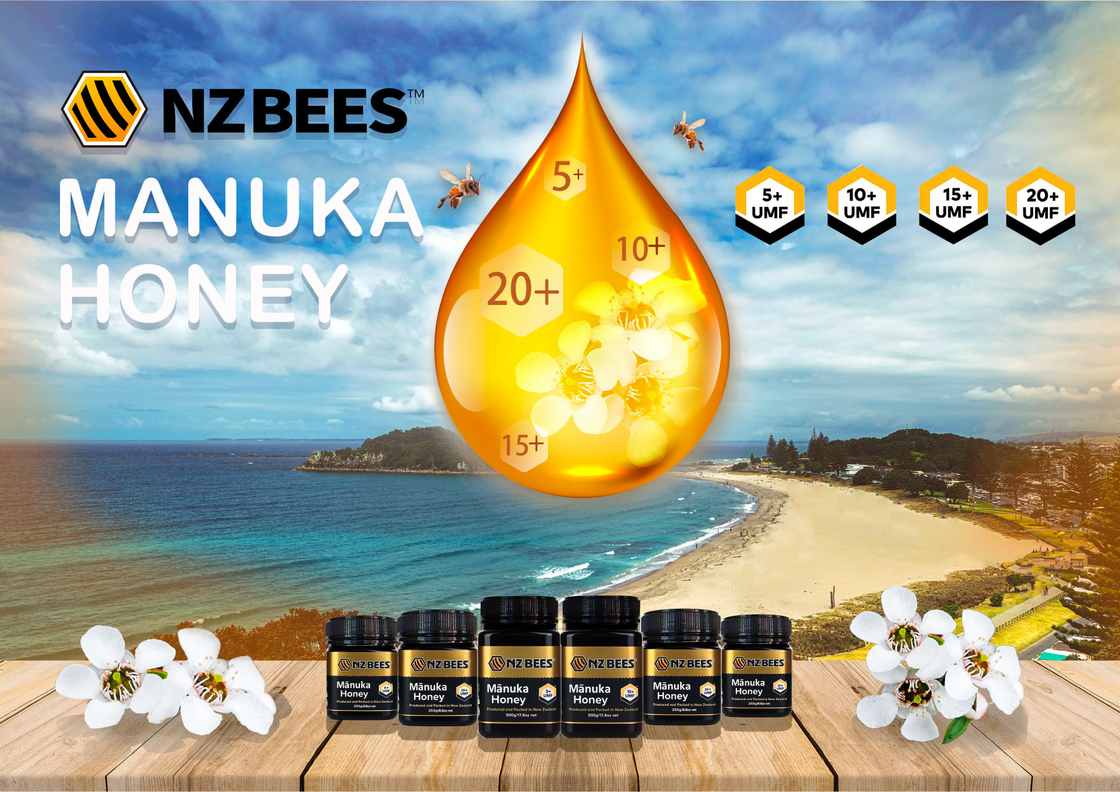 UMF 20+ Raw Manuka Honey Natural Bee Honey from New Zealand 250g daily care