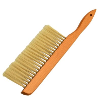 Single Row Fiber Bee Brush with Wooden Handle for Gentle Beekeeping