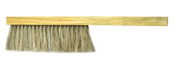 Long Handle Horsehair Bee Brush Two Double Rows in Yellow Color