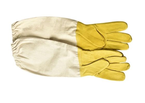 Economic Soft And Comfortable Sheepskin Protective Beekeeping Gloves Against Bees